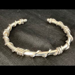 Vintage sterling silver Mexican Cuff Bracelet